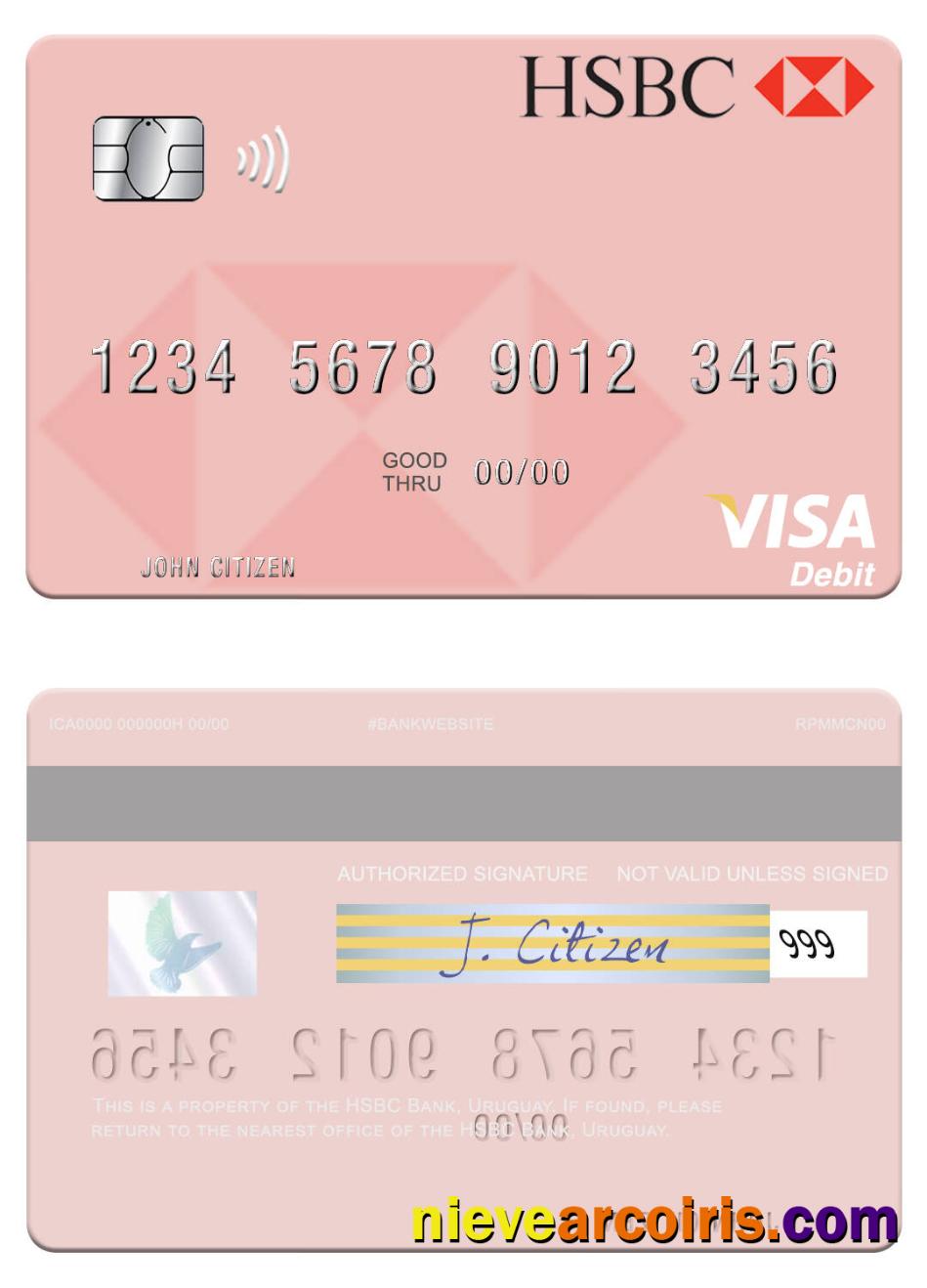 Uruguay HSBC Bank visa debit card